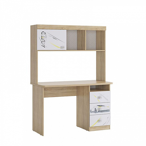 Стол компьютерный Форсаж дуб сонома/белый