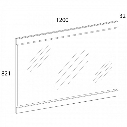 Зеркало навесное В JAZZ Каштан найроби