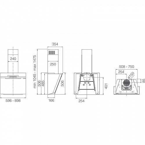 Вытяжка ELICA MAJESTIC @ BL/A/60-PRF0117381B
