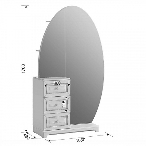Шкаф комбинированный Белла белый/джелато софт
