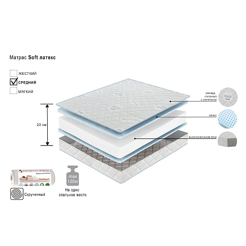 Матрас Soft латекс 160х200