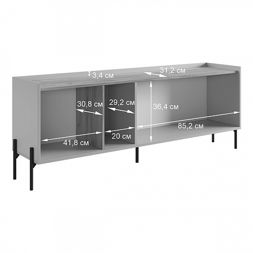 Тумба ТВ 2 Доминика кашемир/дуб крафт золотой