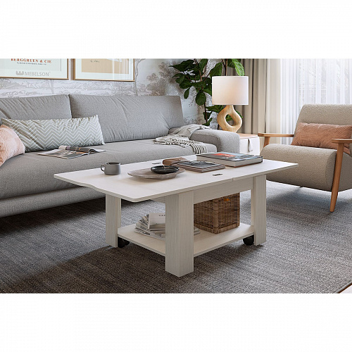 Стол-трансформер Адам 1  белый рамух