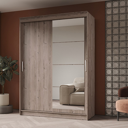 Шкаф-купе ГРАНД 1 1,6 Дуб горный/Зеркало/Дуб горный ЛДСП