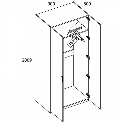 Шкаф MODERN 2DG-1 Персидский жемчуг