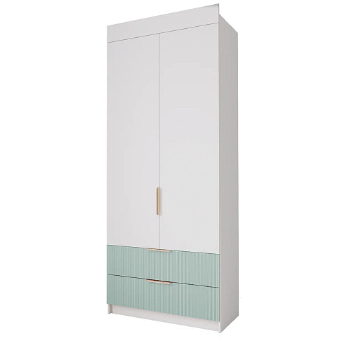 Шкаф Лавис 900 Белый/Зеленый софт