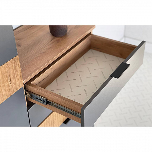 Комод Бери дуб крафт золотой/графит