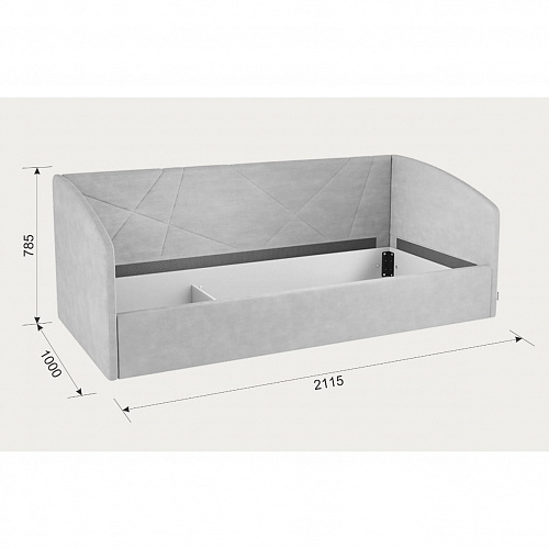 Набор детской мебели Зефир К4 белое дерево/серый (эмаль)/графит (велюр)