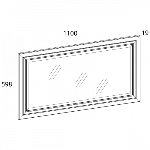 Зеркало навесное 110 VALENCIA Серый