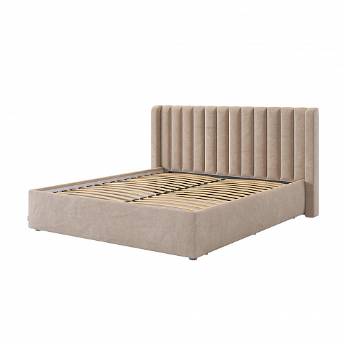 Кровать Ева 160х200 капучино (велюр)