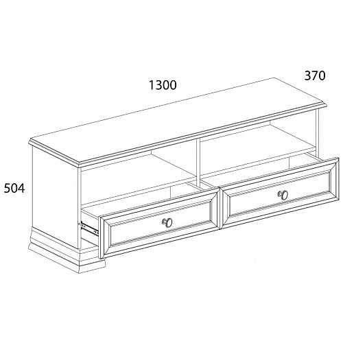 Тумба RTV 2S2N TIFFANY Белый