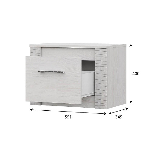Тумба прикроватная Гамма 20 Ясень анкор светлый/ Сандал светлый