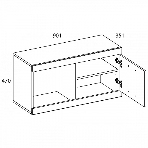 Тумба 1D2N OSKAR дуб Санремо