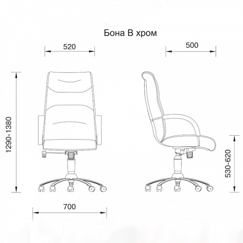 Кресло Бона В S0401 хром