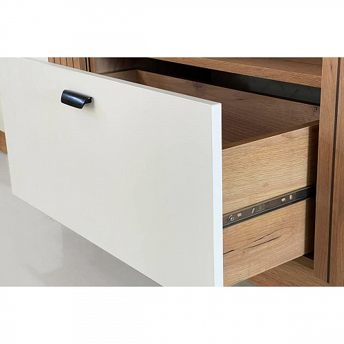 Тумба под ТВ Моди дуб крафт золотой/белое дерево