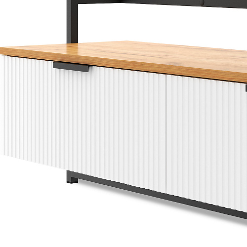 Тумба навесная под ТВ лофт DQ SITI дуб вотан/белый