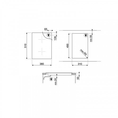 Варочная панель Smeg SIM6323R