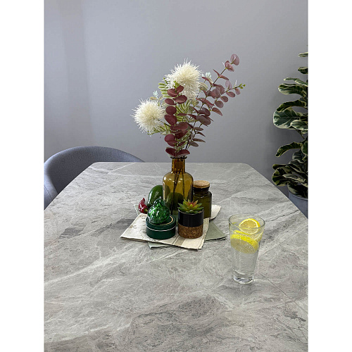 Стол обеденный Kenner BR1300 черный/керамика ITALIAN MIDDLE GRAY