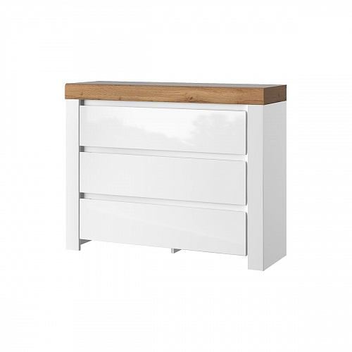 Комод TAURUS 3S Белый/Дуб вотан
