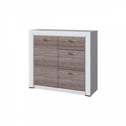 Комод 1D3S OLIVIA Вудлайн крем/дуб анкона