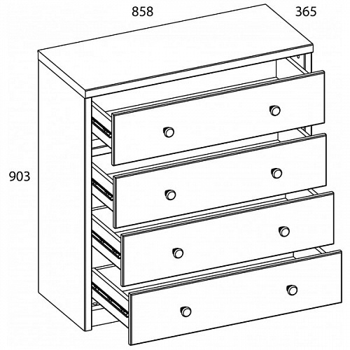 Комод 4S/D1 DIESEL дуб мадура/веллингтон