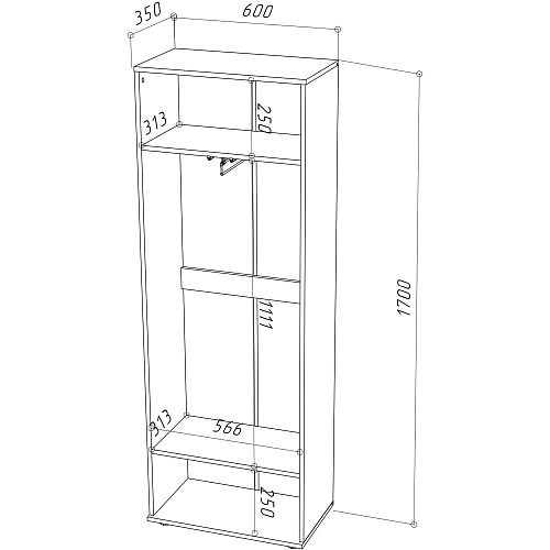 Шкаф НК AMAZON Белый/Белый