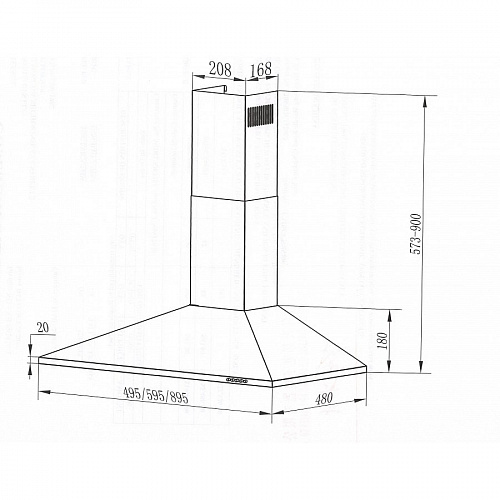 Вытяжка Maunfeld CORK 60 Inox