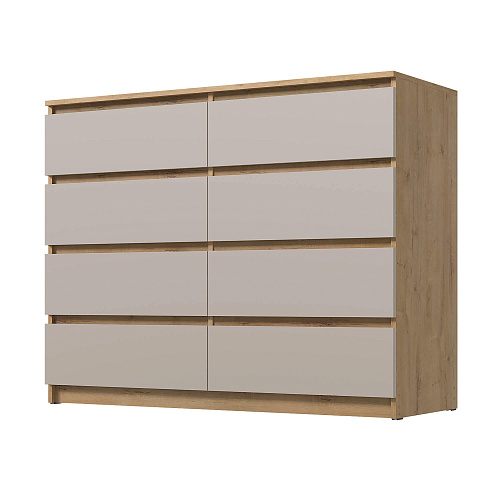 Комод ВЕГА Люкс 8Я Дуб Вотан/Сатин