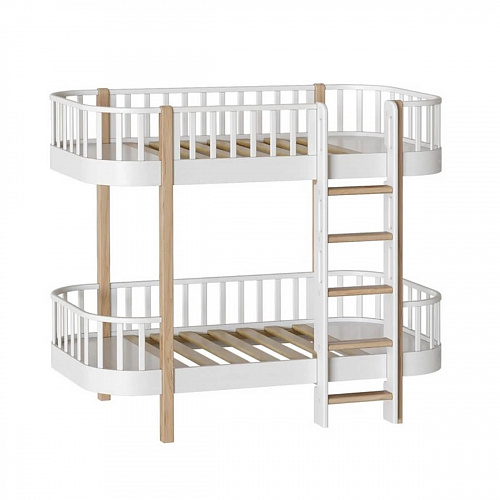 Двухъярусная кровать Лия Белая/прозрачная