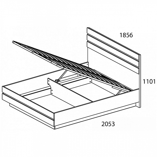 Кровать с подъемным механизмом LIMA 180 Персидский жемчуг/Мадура