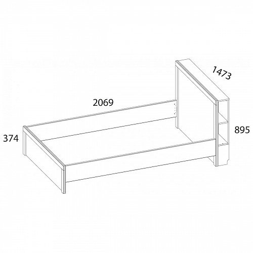 Кровать JAZZ 140 Р Каштан найроби