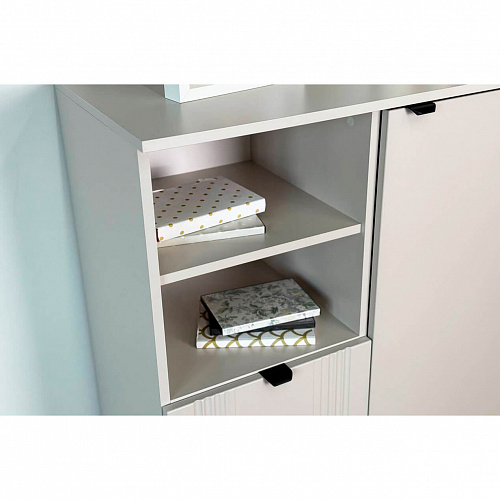 Комод Рич 2 кашемир/фрапучино матовый/черный