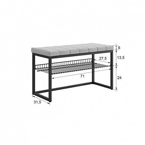 Обувница Классная 2 черный муар/оникс (велюр)