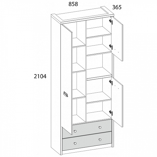 Шкаф 3D2SN/D3 DIESEL дуб мадура/истамбул