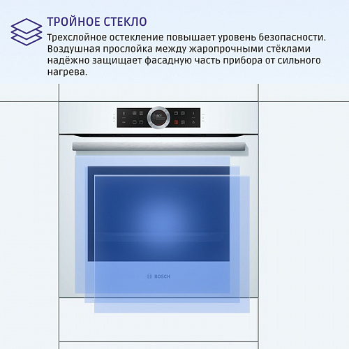 Встраиваемая электрическая духовка BOSCH HBG634BW1