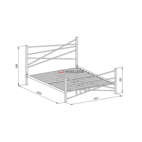 Кровать Ника металлокаркас