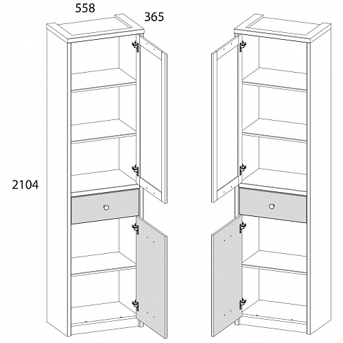 Шкаф 2D1S/D1 DIESEL дуб мадура/веллингтон