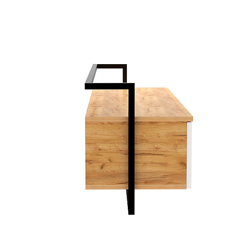 Тумба навесная под ТВ лофт DQ SITI дуб вотан/белый