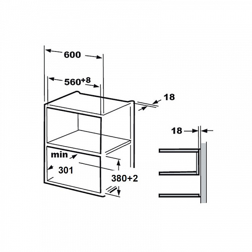 Встраиваемая микроволновая печь EVELUX MW 201 B