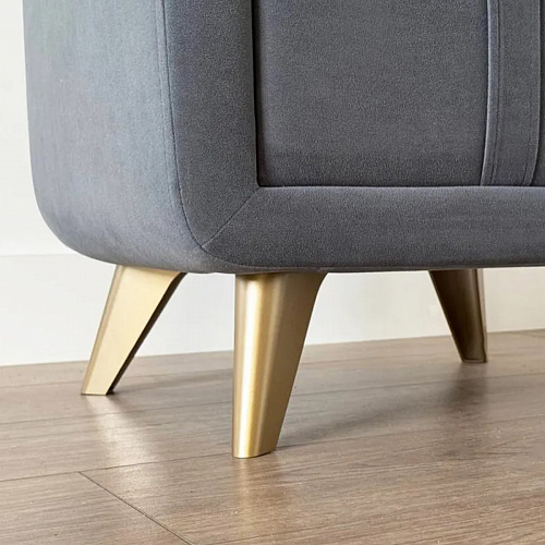 Тумба прикроватная Софи 2 графит (велюр)