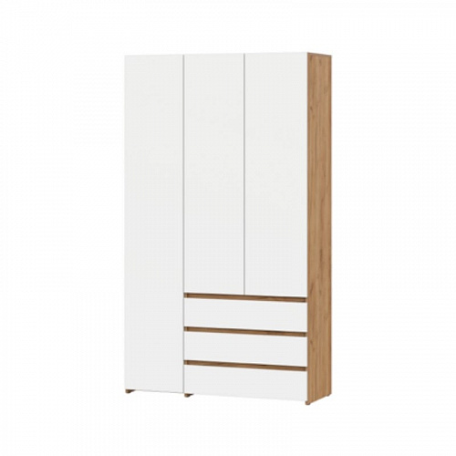 Шкаф 3-х створчатый Некст 1 Дуб Золотой/Белый