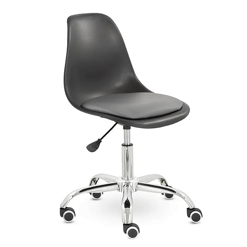 Кресло С-21 Шелл GTS Софт черный/хром Ср S-0422 (темно-серый)