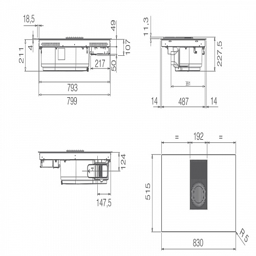 Варочная панель с вытяжкой ELICA NIKOLATESLA LIBRA EVO BL/A/83-PRF0196340