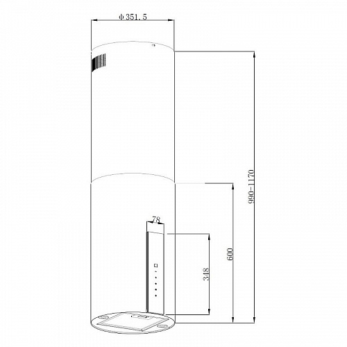 Вытяжка KORTING KHA 35808 DW Cylinder