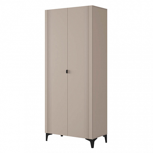 Шкаф двухдверный Рич кашемир/фрапучино матовый/черный