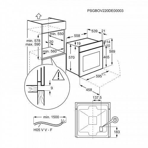 Встраиваемый духовой шкаф Electrolux EOF5H50BZ