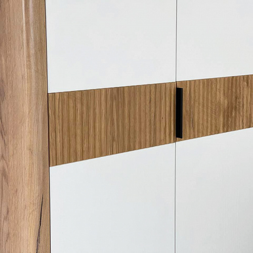 Шкаф двухдверный Адам дуб крафт золотой/белое дерево