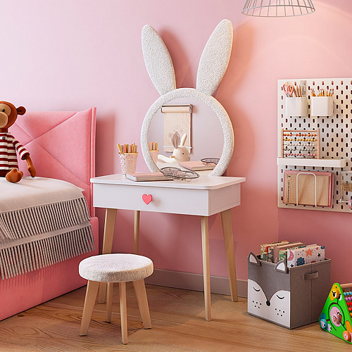 Набор детский Зайка белое дерево/белый (плюш)