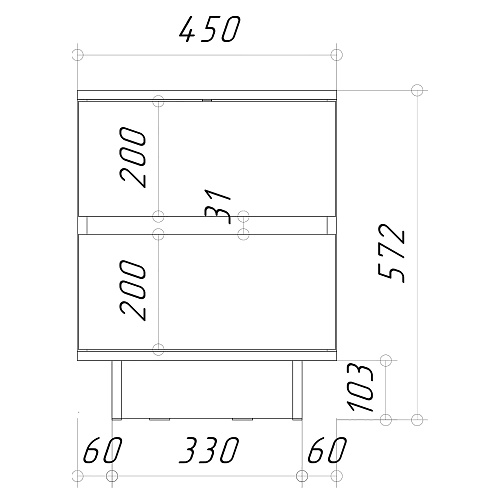 Тумба прикроватная НК DIEGO Каштан