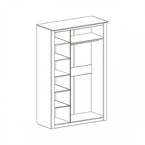 Шкаф трехдверный Элана Бодега белая/Сандал матовый